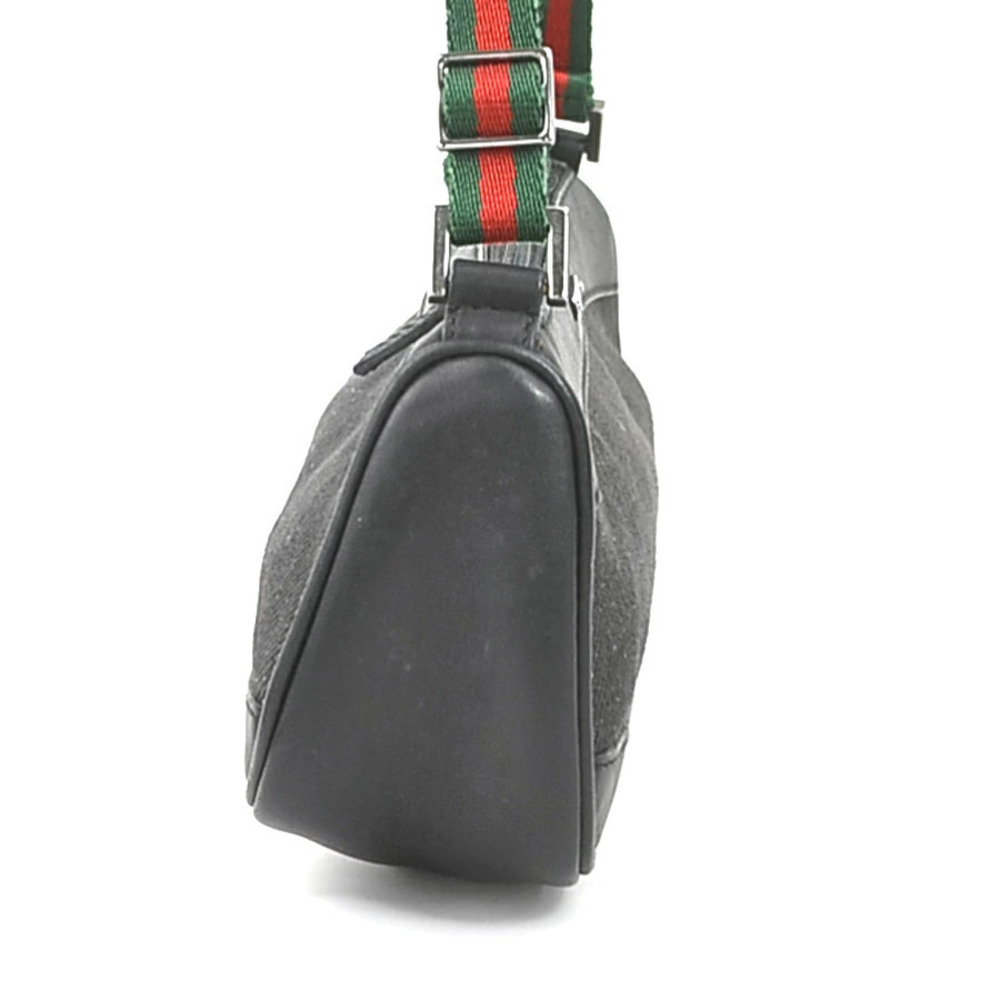 Gucci Handbag Sherry Canvas Leather Black